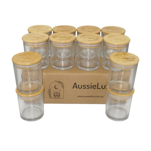 Luxury Glass Candle Jars with Bamboo Lids for Making Candles, Wholesal ...