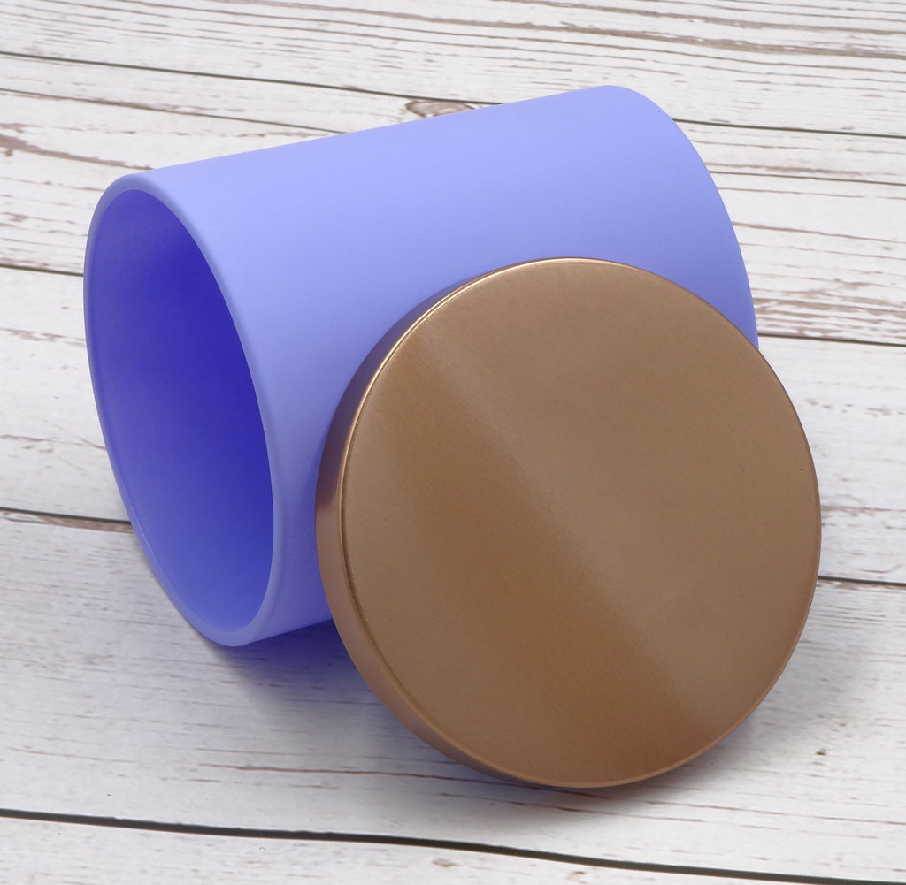 Luxury Glass Candle Jars with Lids for Making Candles, Wholesale (12 Jars - Pale Lavender Colour)